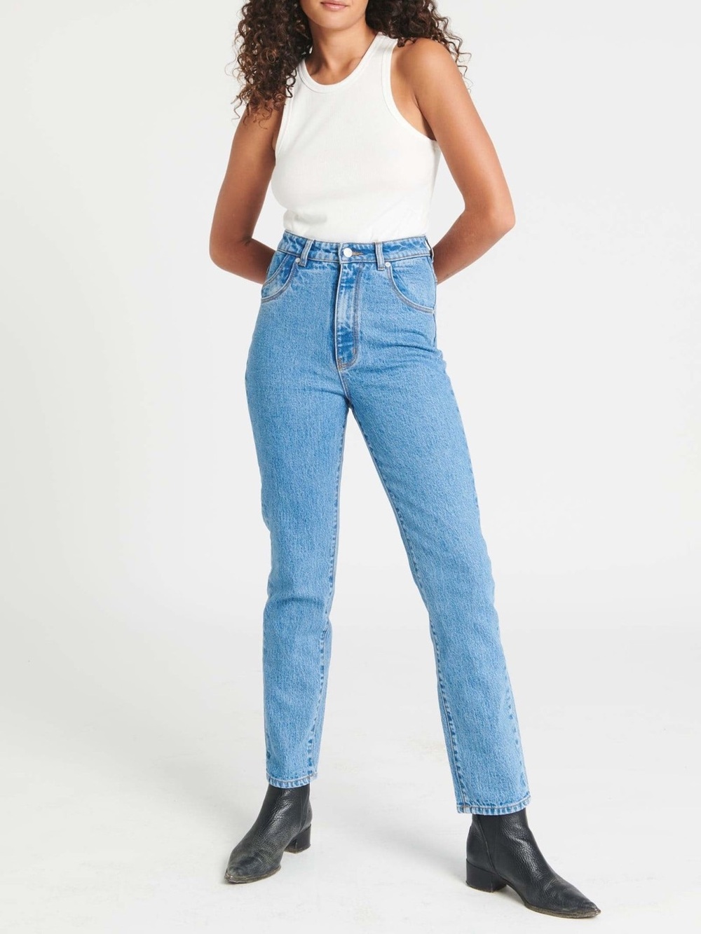 ROLLA’S Dusters High Rise Jeans in Cindy Blue Size 30 | AUS 12